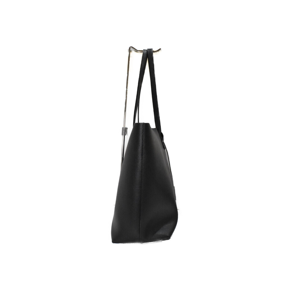 SAINT LAURENT Sac Shopping Black Leather Tote Bag Fits documents work mothers - Picture 3 of 7